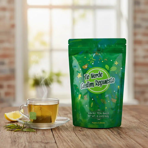 Té Verde Goslim Repuesto 60 G Sabor Intenso