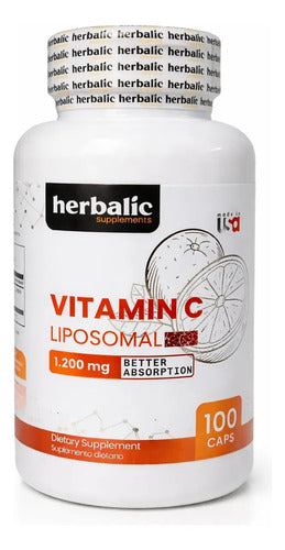 Vitamina C Liposomal 1200mg Herbalic | Alta Absorción, Piel e Inmunidad – 100 Cáp