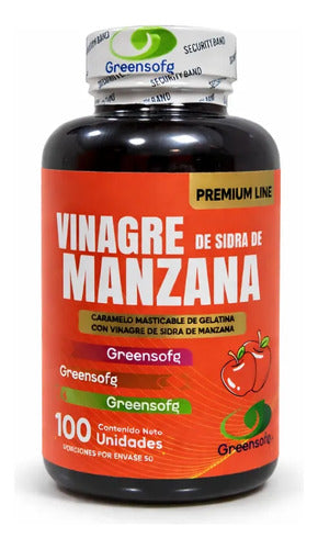 Gomitas Vinagre De Manzana Greensofg 100 Unidades Premium