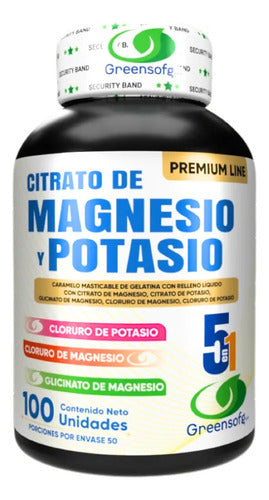 Citrato de Magnesio y Potasio Greensofg – Suplemento para Calambres y Relajación Muscular