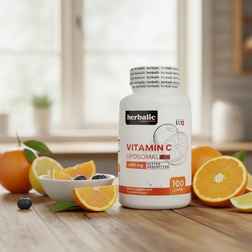 Vitamina C Liposomal Herbalic 1200mg 100 Cápsulas Mejor Abso