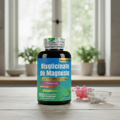 Bisglicinato De Magnesio Masticable Greensofg Premium Line X