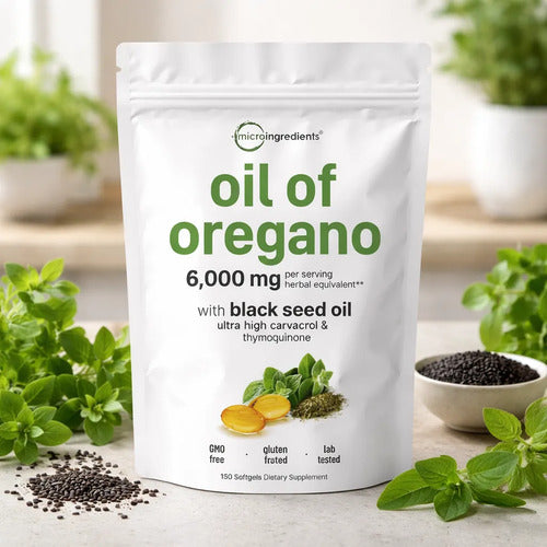 Pack x2 Aceite Orégano Micro Ingredients + Semilla Negra | Antibiótico Natural