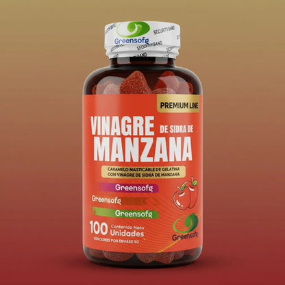 Gomitas Vinagre De Manzana Greensofg 100 Unidades Premium