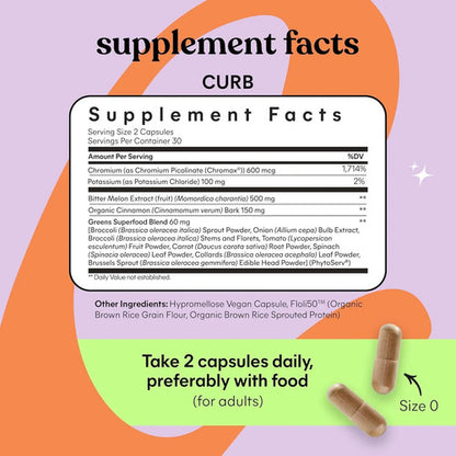 Lemme Curb Suplemento Natural - Reduce Los Antojos 60cap Melón