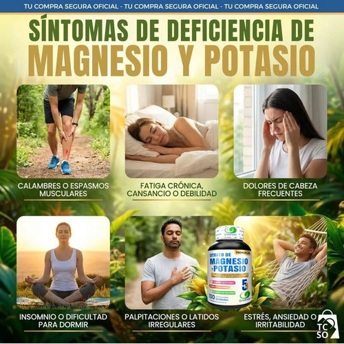 Citrato de Magnesio y Potasio Greensofg – Suplemento para Calambres y Relajación Muscular