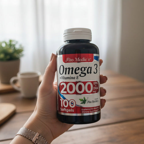 Omega 3 2000mg EPA+DHA Fitomedics | Corazón, Cerebro y Articulaciones – 100 Cáp