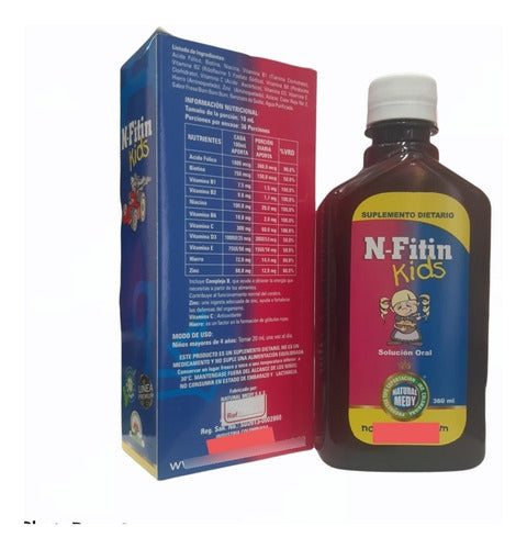 Multivitamínico Líquido Natural Medy N-Fitin Niños | Crecimiento y Defensas – 360ml