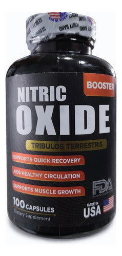 Óxido Nítrico Booster + Tribulus Terrestris | Rendimiento, Fuerza y Vitalidad – 100 Cáp