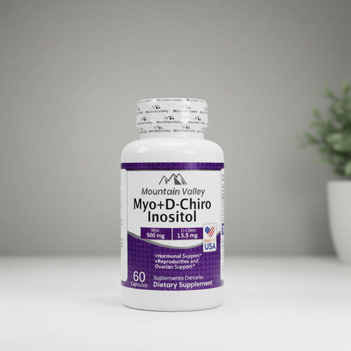 Myo + D-Chiro Inositol Mountain Valley | Fertilidad, Hormonas y Menopausia – 60 Cáp