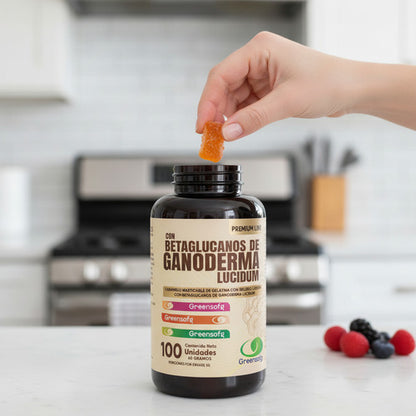 Betaglucanos + Ganoderma Lucidum Greensoft | Inmunidad y Antioxidante – 100 Unidades