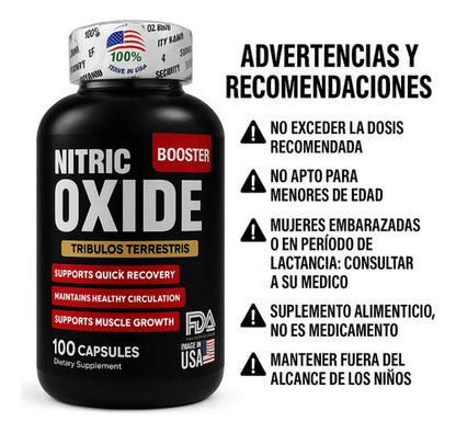 Nitric Oxide Potenciador Booster Crecimiento Muscular Pack 2