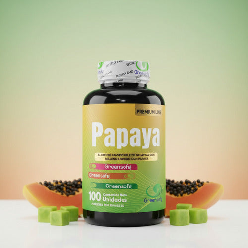 Papaya Premium Line Greensofg | Digestión, Enzimas y Bienestar Intestinal – 100 Cáp