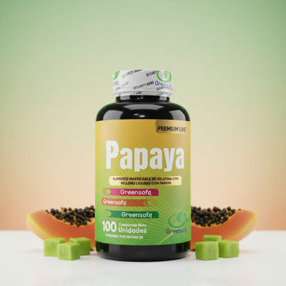 Papaya Premium Line Greensofg | Digestión, Enzimas y Bienestar Intestinal – 100 Cáp