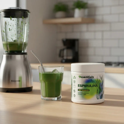 Espirulina en Polvo Essentials 200g | Superalimento, Energía y Detox – Grado USP
