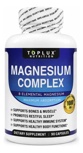 Toplux Magnesium Complex 8 Suplemento Magnesio Vegano