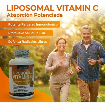 Vitamina C Liposomal 2100mg Toplux – Alta Absorción, Antioxidante e Inmunidad 90 Cápsulas