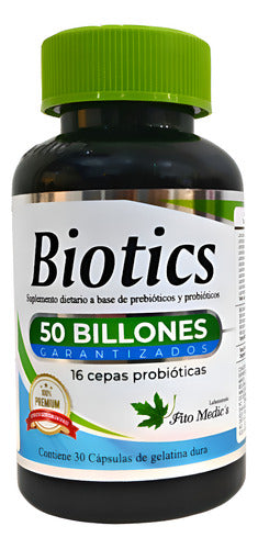 Probióticos y Prebióticos Fito Medics Premium | Flora Intestinal e Inmunidad – 30 Cápsulas
