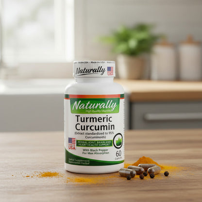 Cúrcuma + Pimienta Negra 60 Cápsulas | Antiinflamatorio Natural y Antioxidante