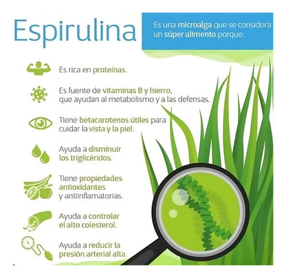 Espirulina Micro Alga 1000mg- Invima Sabor