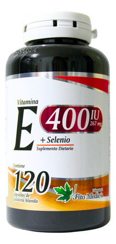 Vitamina E 400 IU + Selenio Fito Medics | Antioxidante, Piel e Inmunidad – 120 Cáp