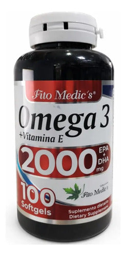 Omega 3 2000mg EPA+DHA Fitomedics | Corazón, Cerebro y Articulaciones – 100 Cáp