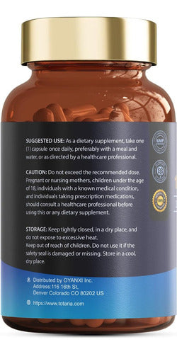 Elfleaf Totaria Health Complejo De Magnesio 700mg 12 En 1 Suplemento De Magnesio 120 Cápsulas Con Glicinato Citrato Malato Óxido Taurato Aspartato,relajación, Músculo, Apoyo Al Corazón