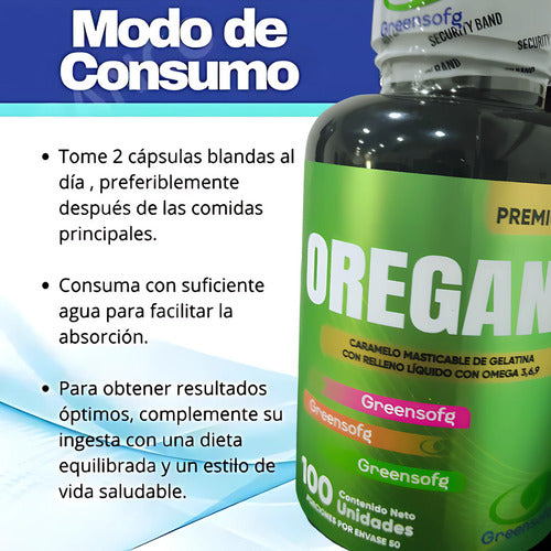 Aceite De Oregano Capsulas Americano Invima Natural Sin Sabor Greensofg