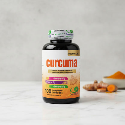 Cúrcuma Greensoft | Antiinflamatorio Natural, Articulaciones e Inmunidad – 100 Unidades
