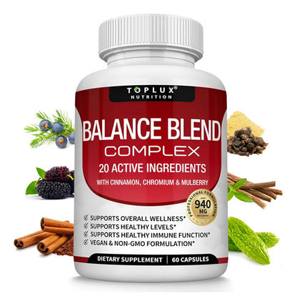 Blood Sugar Complex Toplux | Control Natural de Azúcar en Sangre – 60 Cápsulas