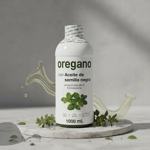 Aceite De Orégano Con Semilla Negra 1000 Ml Carvacrol Ultra