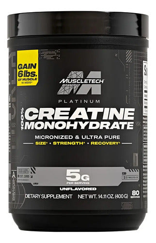 Creatina Monohidratada Muscletech Essential Series | Fuerza y Músculo – 400g