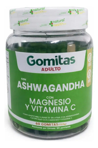 Gomitas Ashwagandha, Magnesio y Vitamina C, 60 unidades
