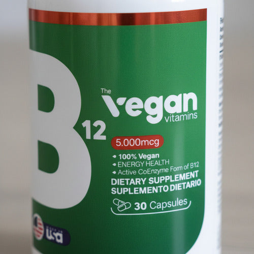 Vitamina B12 Vegana 5000mcg The Vegan Vitamins | Energía, Nervios y Cerebro – 30 Cáp