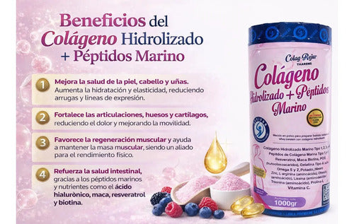 Colágeno Hidrolizado + Péptidos Marino 1000mg Savifar | Piel, Articulaciones y Cabello