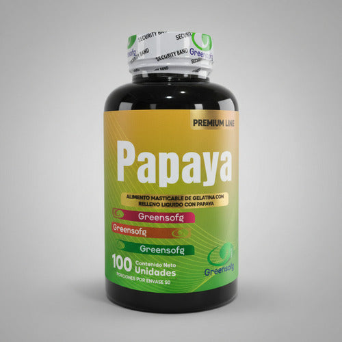 Papaya Premium Line Greensofg | Digestión, Enzimas y Bienestar Intestinal – 100 Cáp