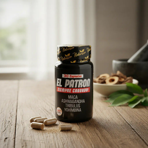 El Patrón Potenciador Naturisser | Maca, Ashwagandha y Tribulus – Vitalidad Masculina