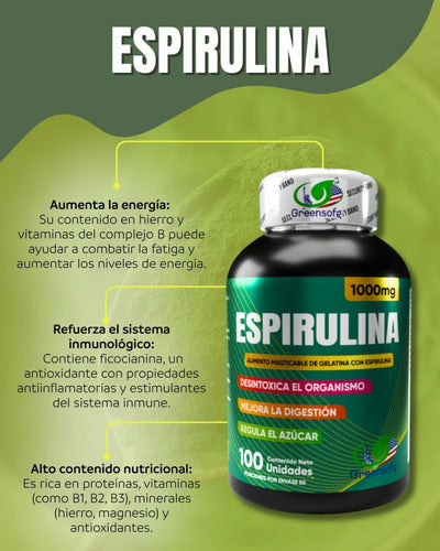 Espirulina Micro Alga 1000mg- Invima Sabor
