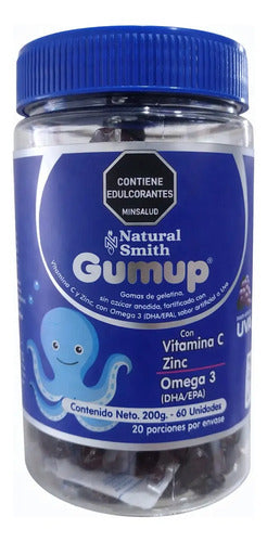 Multivitamínico Niños con Zinc y Omega 3 DHA/EPA Gumup | Crecimiento y Defensas – 60 Gomas