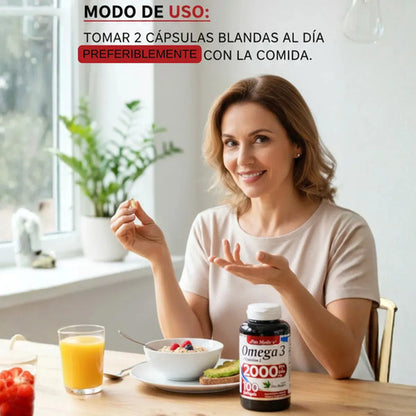 Omega 3 2000mg EPA+DHA x100 Pérlas Fitomedics – Para Corazón, Cerebro y Articulaciones