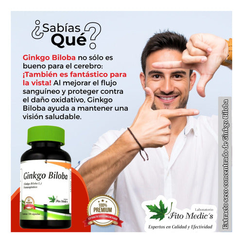 Ginkgo Biloba Fito Medics | Memoria, Concentración y Circulación Cerebral