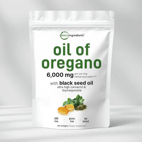 Micro Ingredients Aceite De Orégano 6000mg 150 Cápsulas Sin Sabor