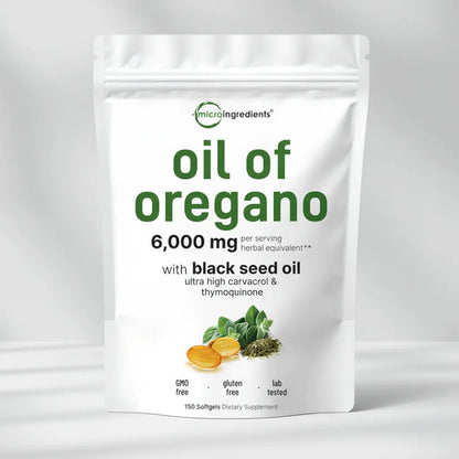 Micro Ingredients Aceite De Orégano 6000mg 150 Cápsulas Sin Sabor