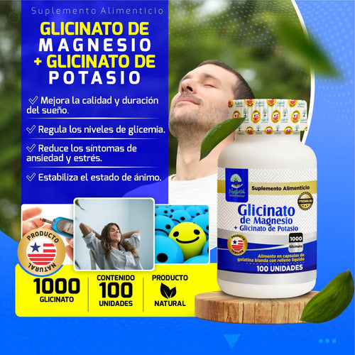Glicinato de Magnesio Encounter | Sueño, Ansiedad y Relajación – 100 Cápsulas