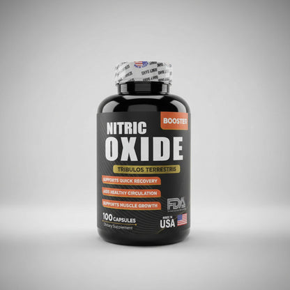 Óxido Nítrico Booster + Tribulus Terrestris | Rendimiento, Fuerza y Vitalidad – 100 Cáp