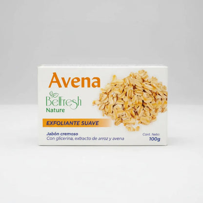 Jabón Cremoso Exfoliante Suave Avena Bellfresh 100g