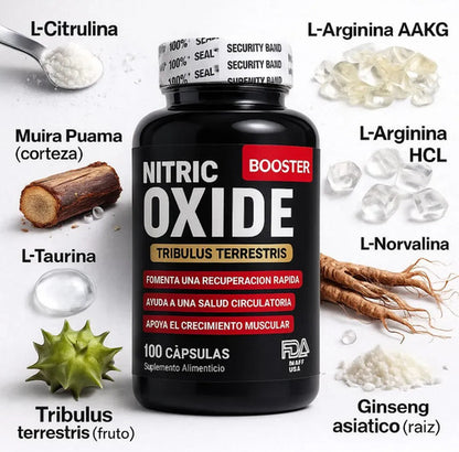 Nitric Oxide Potenciador Booster Crecimiento Muscular Pack 2