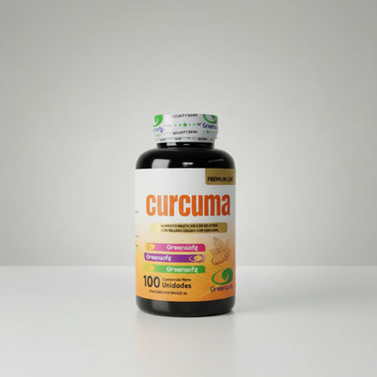 Cúrcuma Greensoft | Antiinflamatorio Natural, Articulaciones e Inmunidad – 100 Unidades