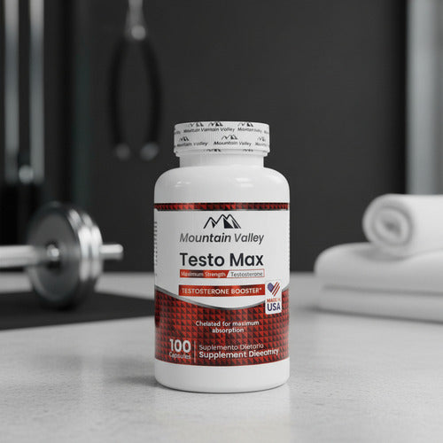 Testo Max Mountain Valley | Potenciador de Testosterona Natural – 100 Cápsulas