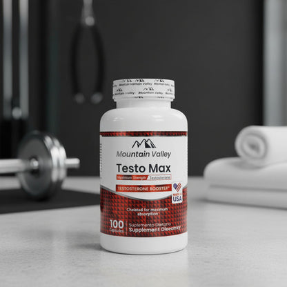 Testo Max Mountain Valley | Potenciador de Testosterona Natural – 100 Cápsulas